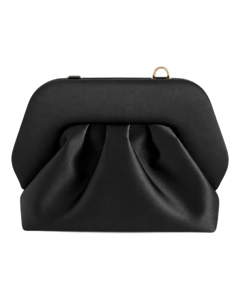 THEMOIRÈ Bios ruched clutch bag - Schwarz Schwarz