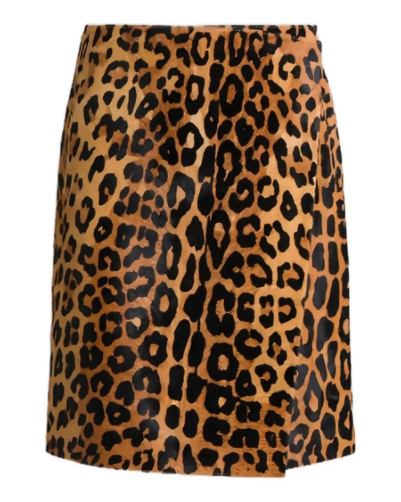 Alberta Ferretti Rock mit Leoparden-Print - Braun Braun