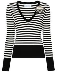 Blumarine Pullover mit Logo-Schild Schwarz