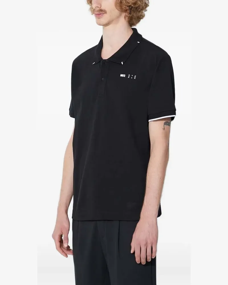 McQ Poloshirt mit Logo - Schwarz Schwarz