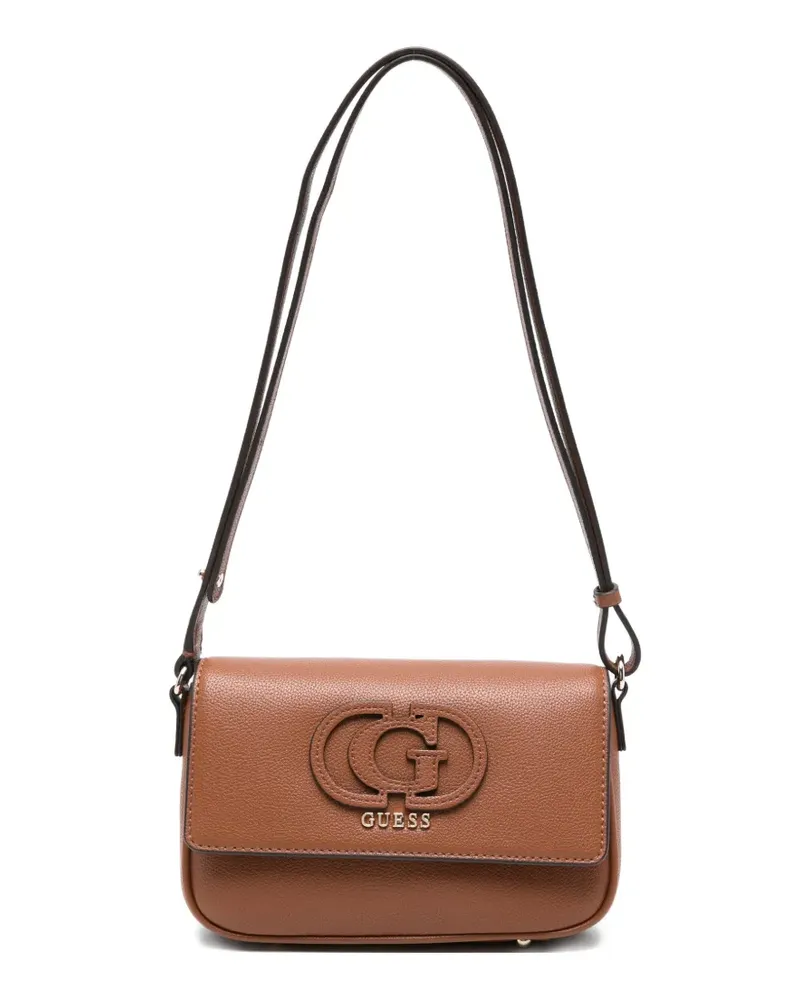 Guess Isola Schultertasche mit Logo - Braun Braun