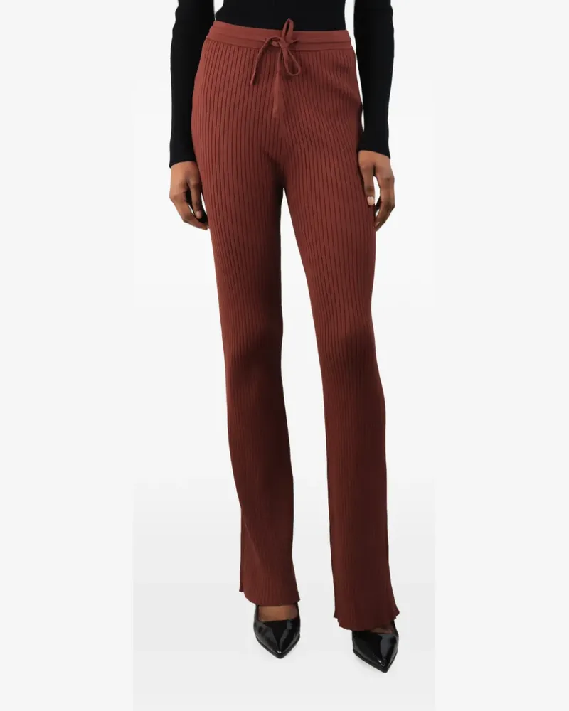 Nanushka ribbed drawstring-fastening trousers - Braun Braun