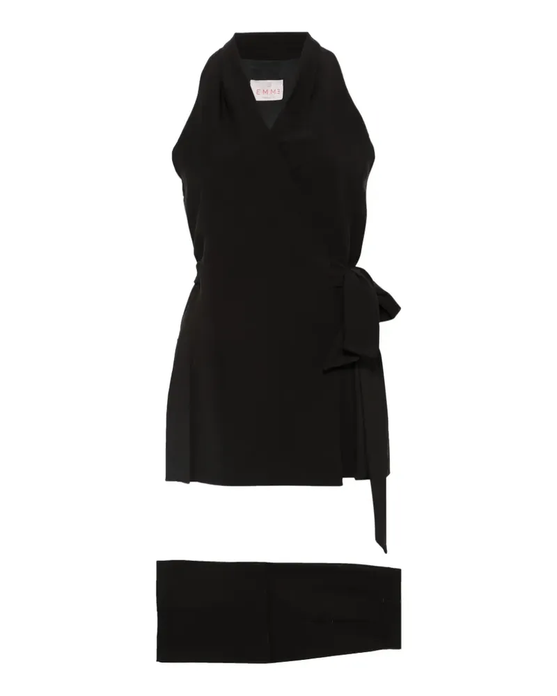 MARELLA Gewickelter Neckholder-Anzug - Schwarz Schwarz
