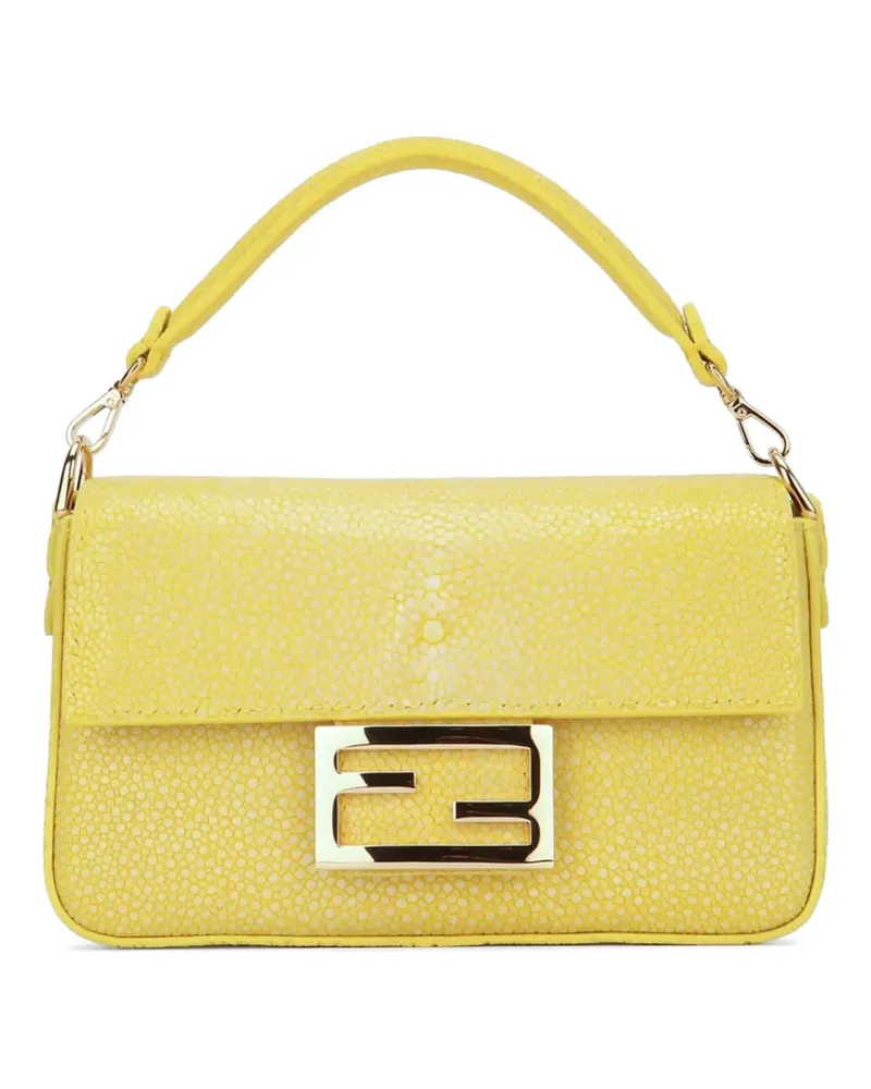 Fendi Mini Baguette Handtasche - Gelb Gelb