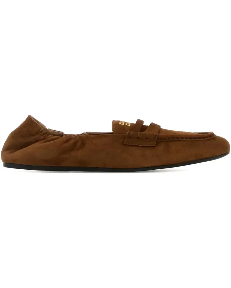 Miu Miu Loafer aus Wildleder - Braun Braun