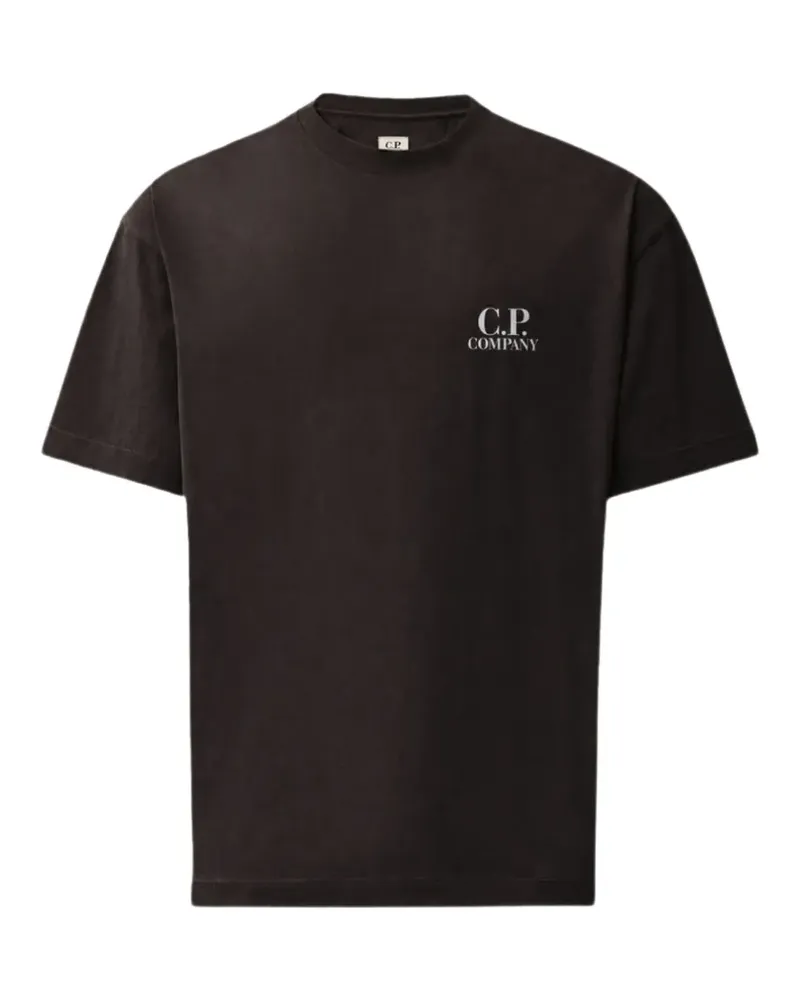 C.P. Company T-Shirt mit Logo-Print - Schwarz Schwarz