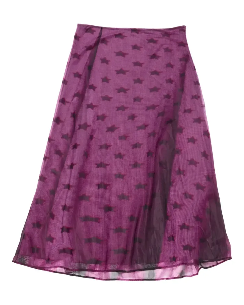Acne Studios star-print jersey skirt - Violett Violett