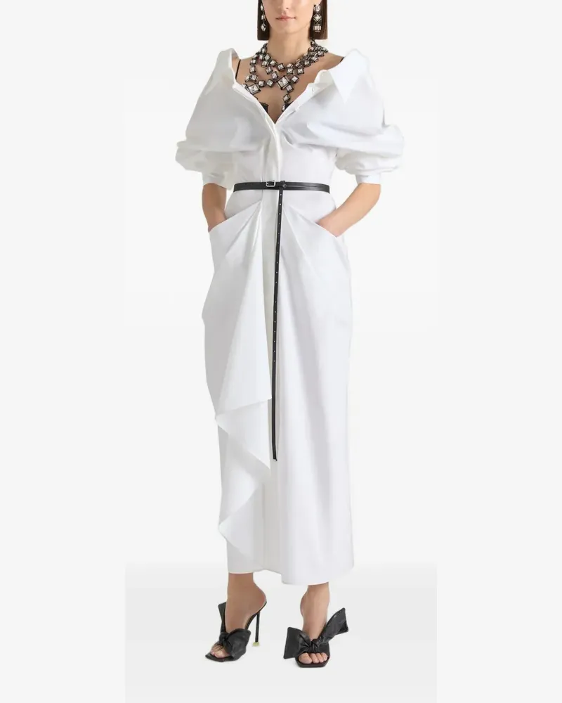 Givenchy Drapiertes Kleid aus Popeline - Weiß Weiß