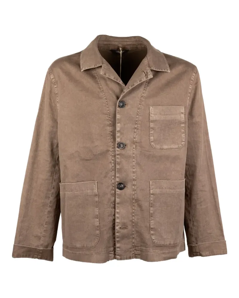 CIRCOLO 1901 patch-pocket button-up shirt - Braun Braun