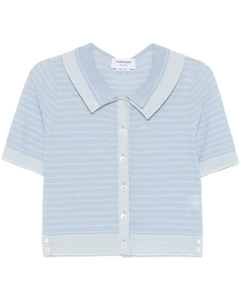 Thom Browne Gestreifter Cardigan - Blau Blau