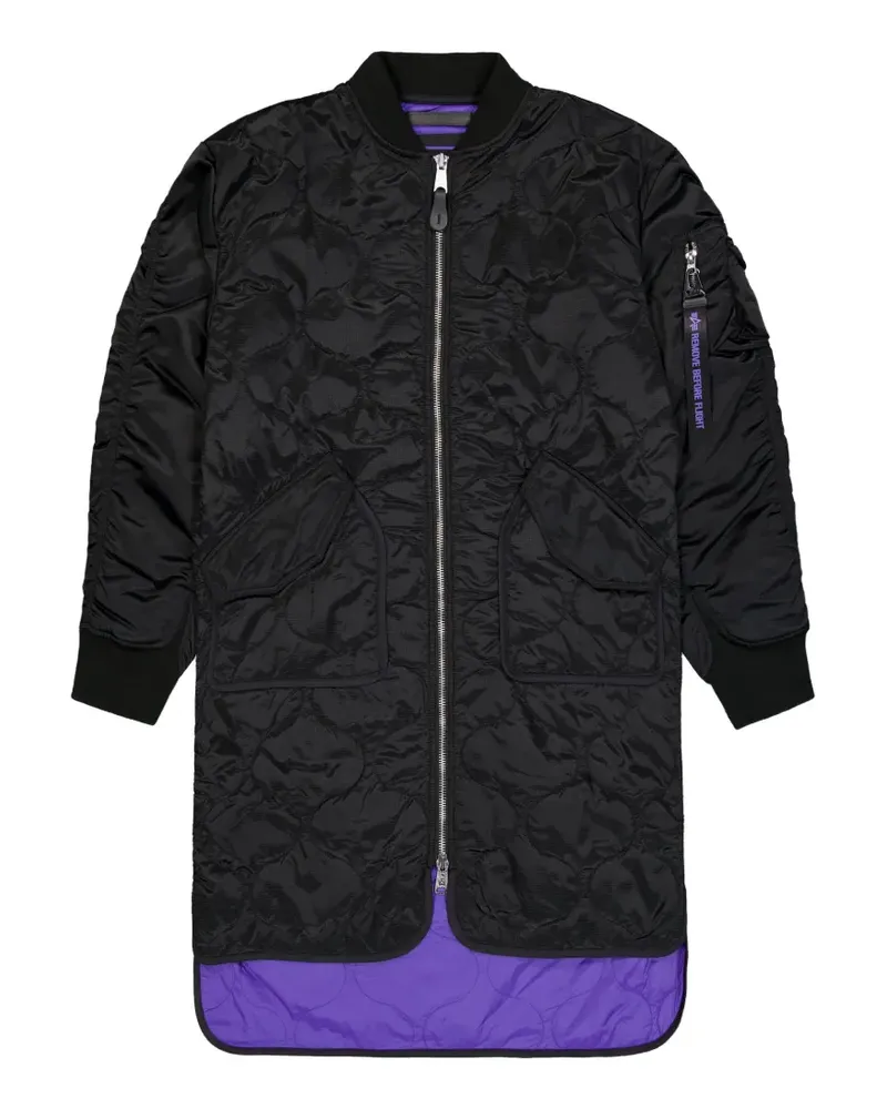 Alpha Industries ALS UV Mantel mit Zwiebelsteppung - Schwarz Schwarz