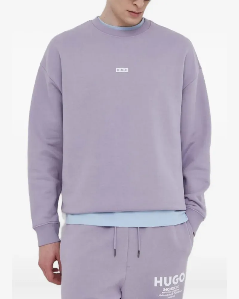 HUGO BOSS Sweatshirt mit Logo-Print - Violett Violett