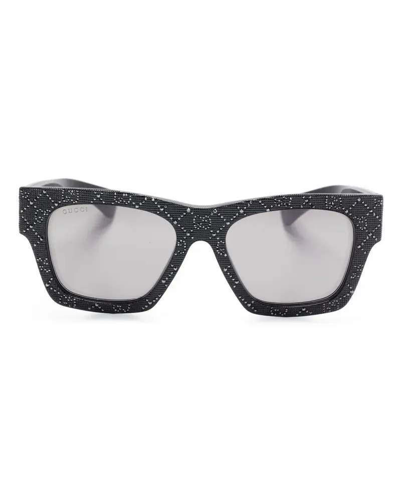 Gucci Sonnenbrille mit GG - Schwarz Schwarz