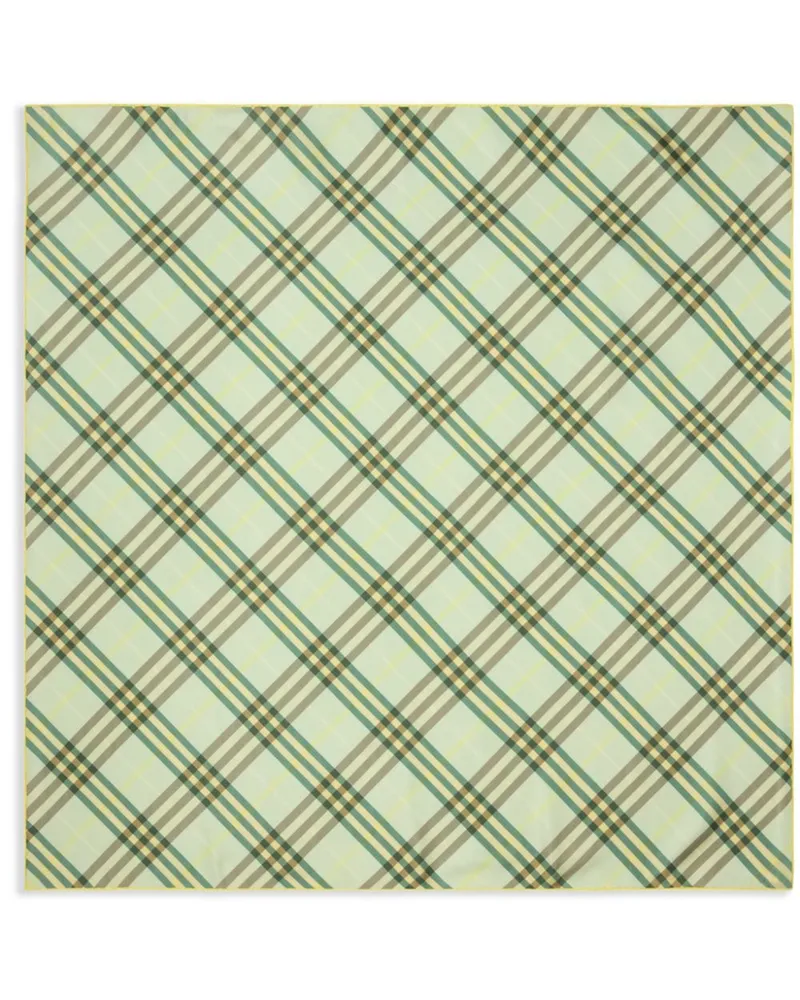 Burberry Schal aus Seide mit Check - Grün Grün