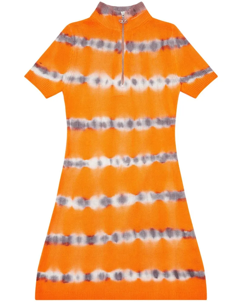Diesel M-Zafora Minikleid mit Batikmuster - Orange Orange