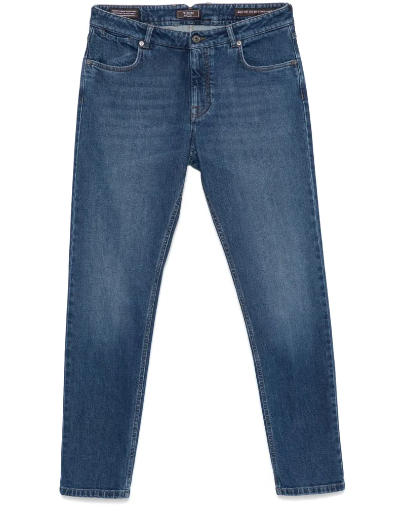 Peserico Jeans mit Logo-Patch - Blau Blau