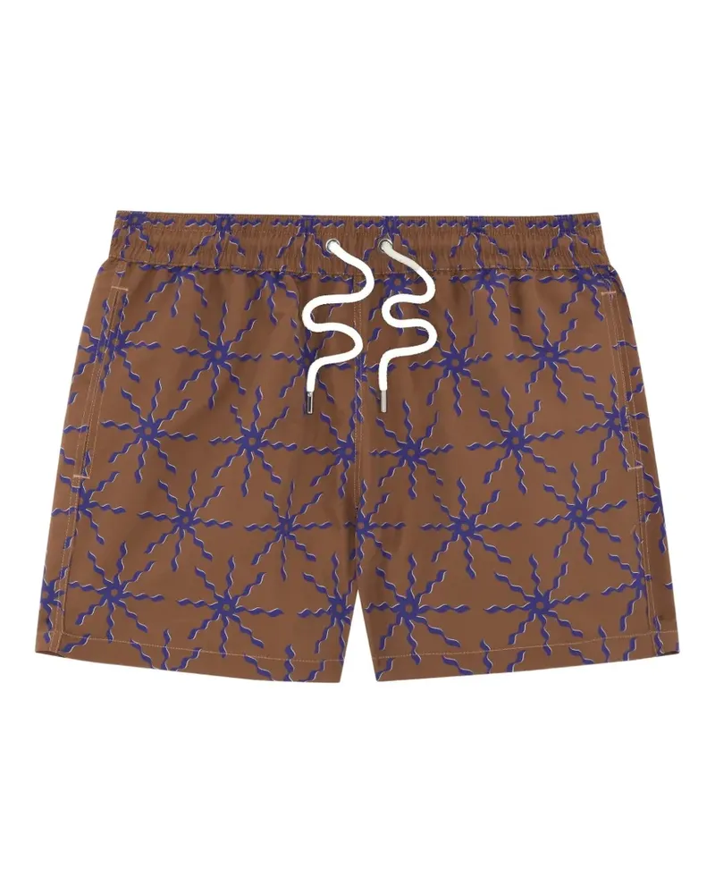 Frescobol Carioca Rio graphic-print swim shorts - Braun Braun