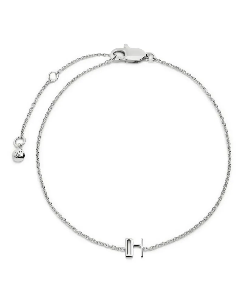 Monica Vinader Armband mit Initialen - Silber Silber