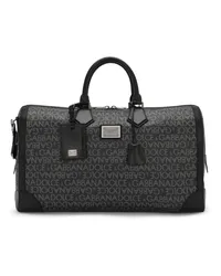 Dolce & Gabbana Reisetasche aus Logo-Jacquard Schwarz