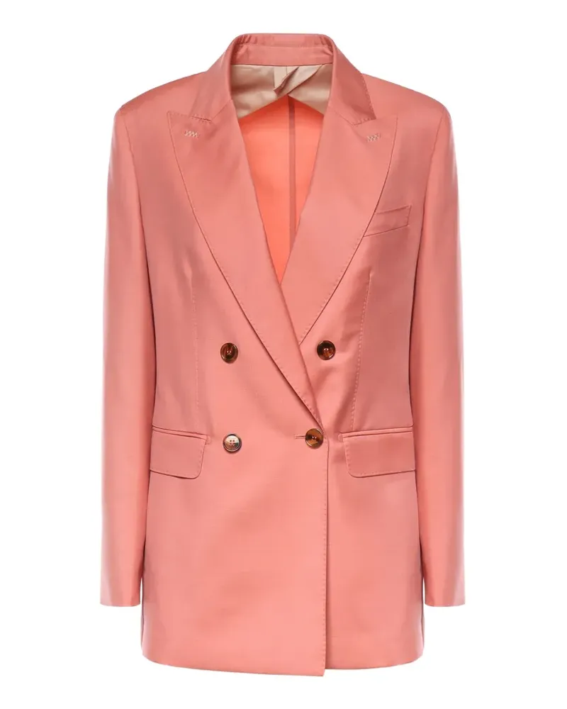 Max Mara double-breasted peak-lapel blazer - Rosa Rosa