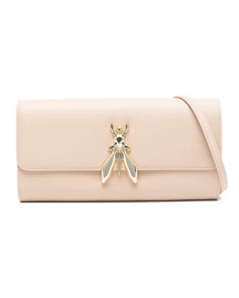 Patrizia Pepe Essential Fly leather clutch bag - Nude Nude