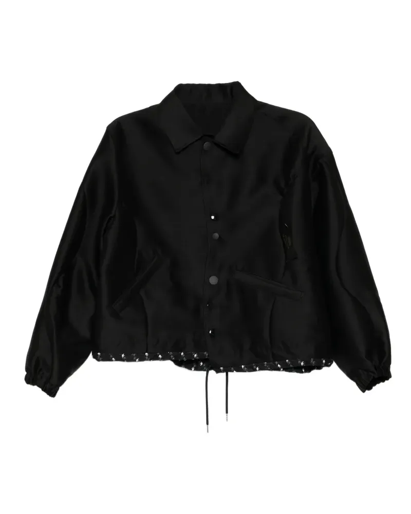 Undercover printed-hem jacket - Schwarz Schwarz