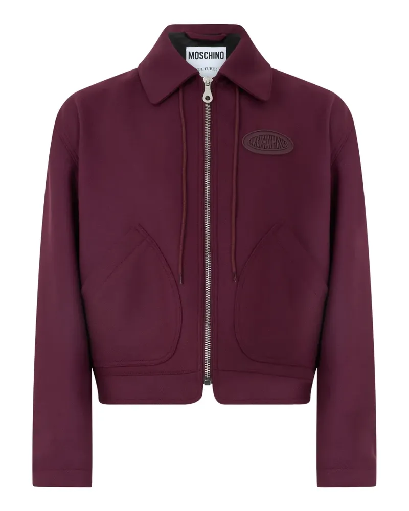 Moschino cropped zip-up jacket - Violett Violett