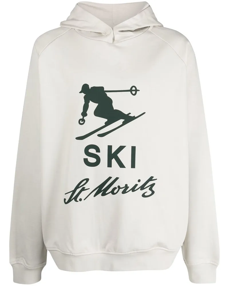 Bally Hoodie mit "Ski"-Print - Nude Nude