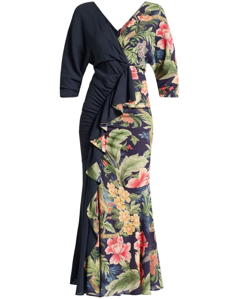 Etro Kleid mit Blumen-Print - Blau Blau