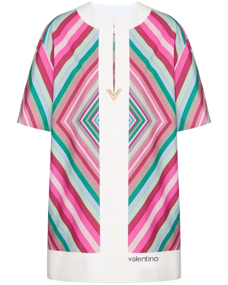Valentino Garavani Rhombus 75 Minikleid aus Popeline - Rosa Rosa