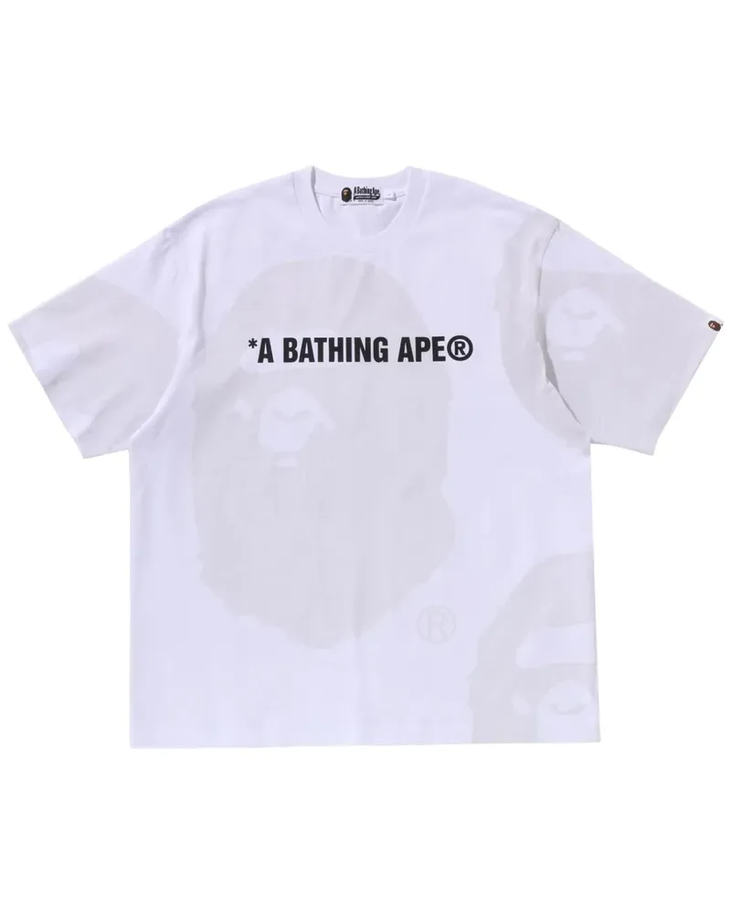 BAPE T-Shirt mit Logo-Print - Weiß Weiß