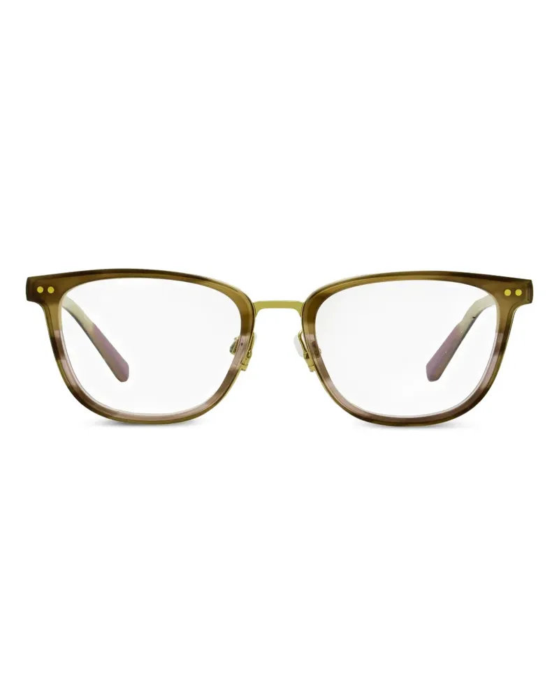 SHINOLA Runde Brille mit eckigem Gestell - Grün Grün