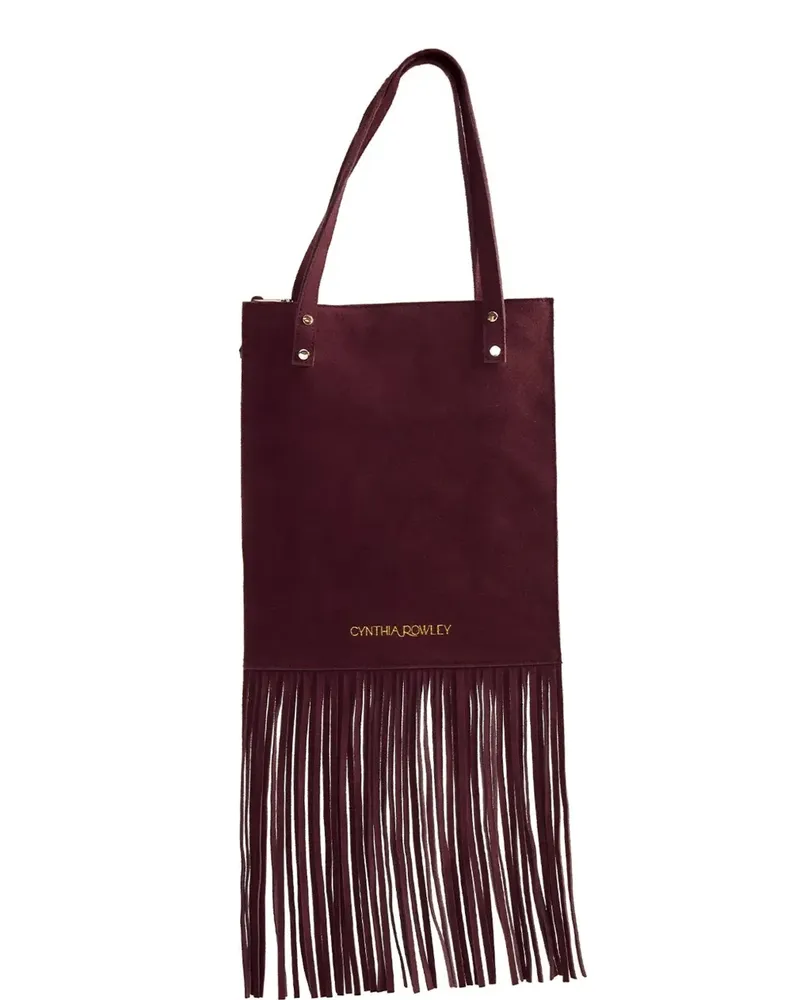 Cynthia Rowley Felicity fringe suede tote bag - Rot Rot