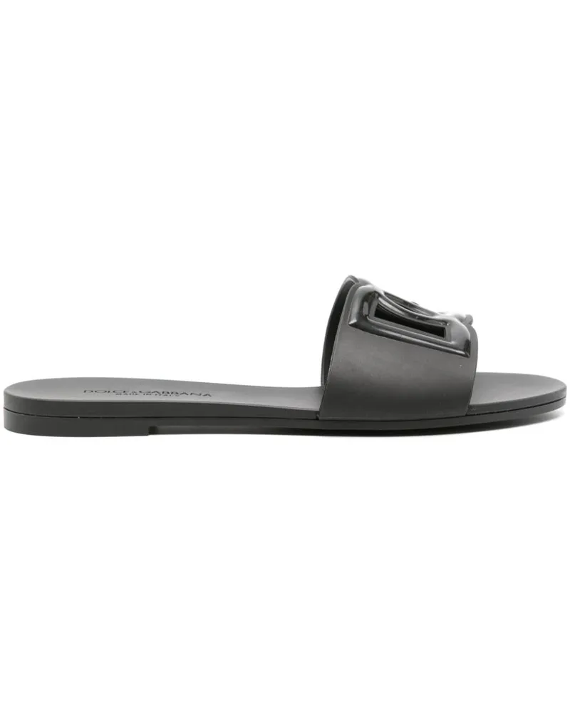 Dolce & Gabbana Pantoletten mit Cut-Out - Schwarz Schwarz