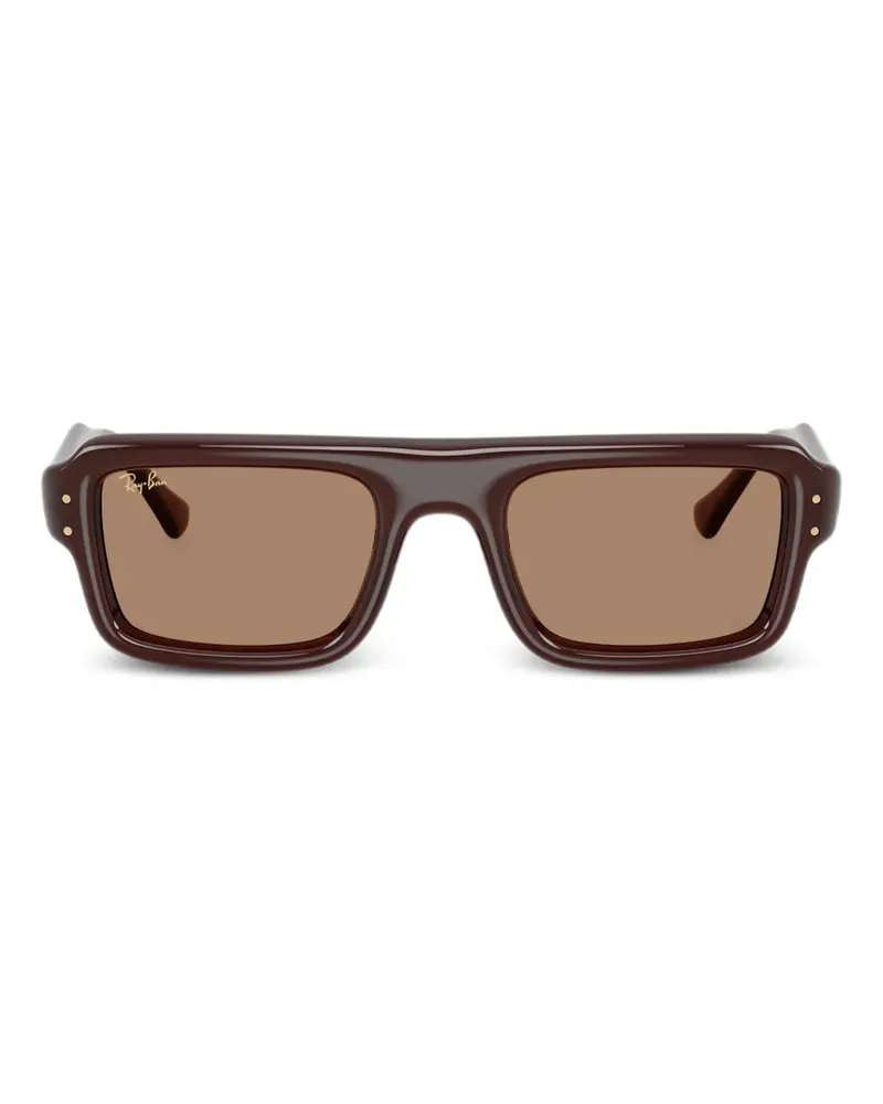 Ray Ban Sonnenbrille mit eckigem Gestell - Braun Braun