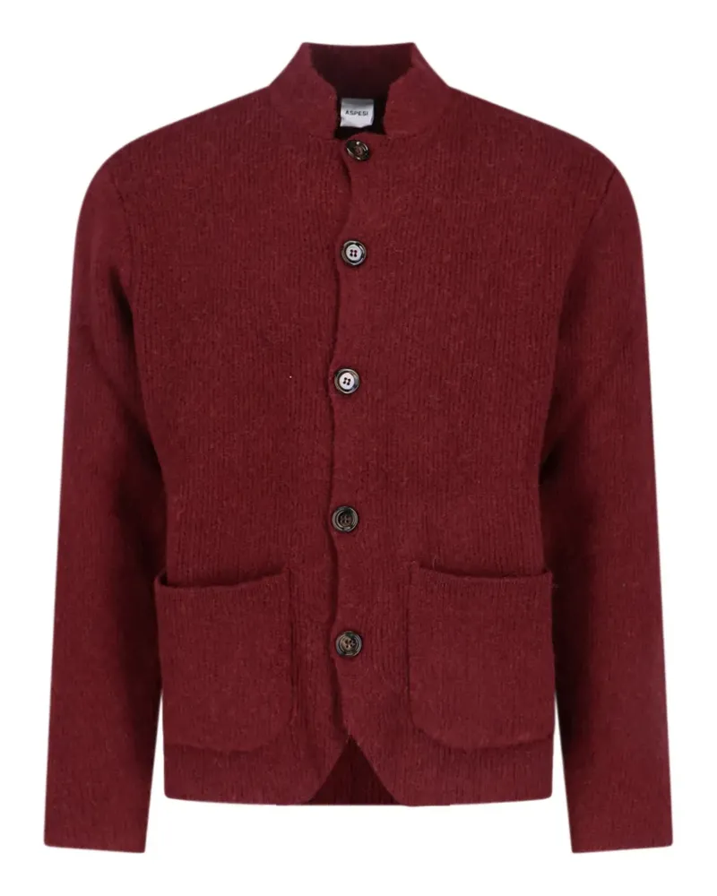 ASPESI Cardigan mit Knopfleiste - Rot Rot