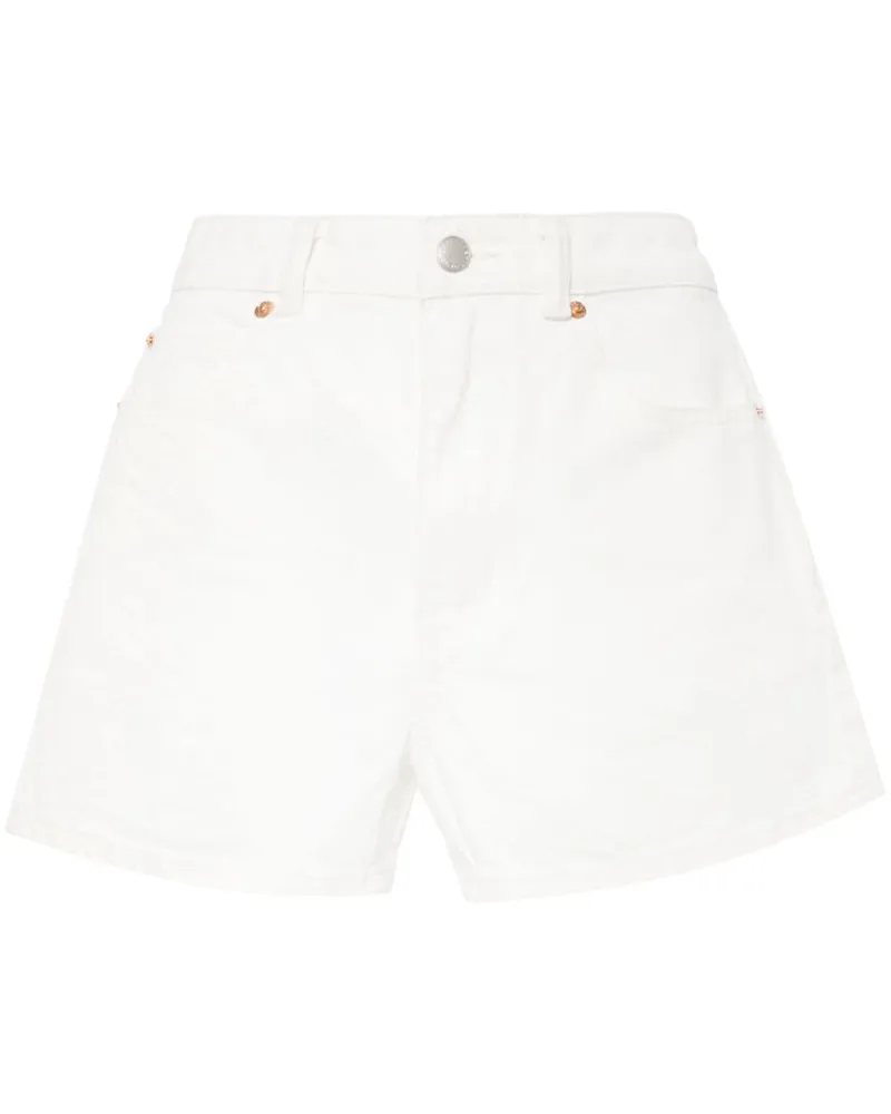 Alexander Wang Taillenhohe Shorts mit Logo-Cut-Outs Weiß