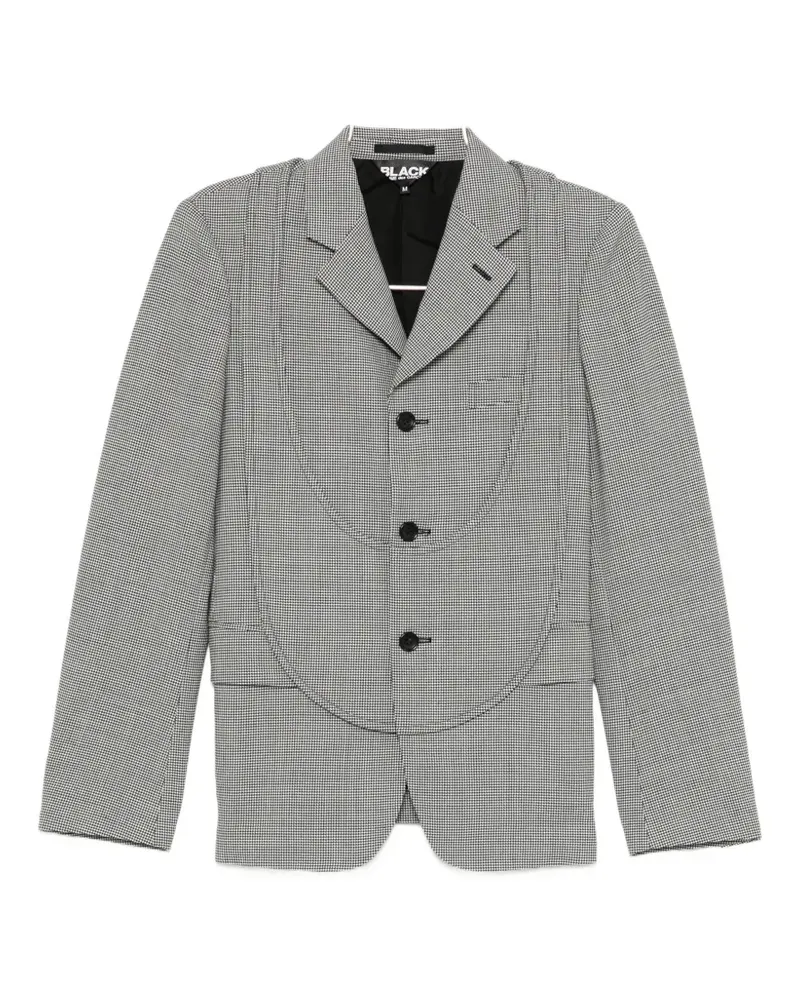 Comme des Garçons houndstooth-pattern panelled jacket - Schwarz Schwarz