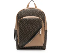 Rucksack mit Monogrammmuster - Braun