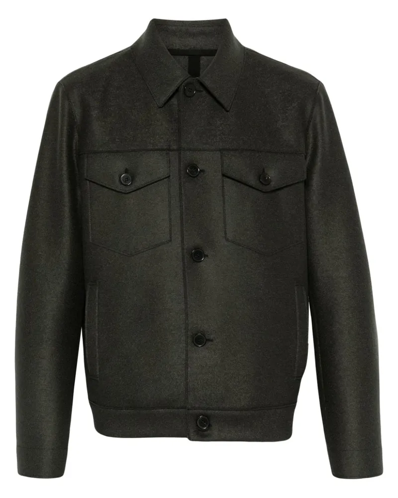 Harris Wharf London Hemdjacke im Western-Look - Grün Grün