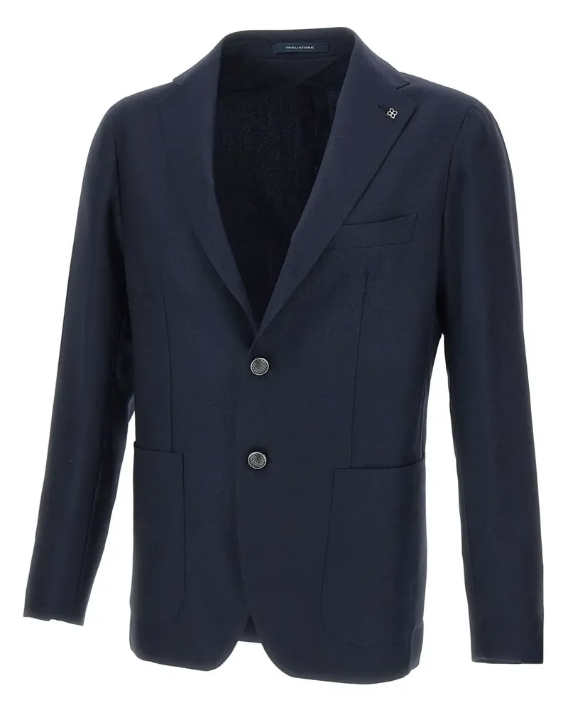 Tagliatore Sakko mit fallendem Revers - Blau Blau
