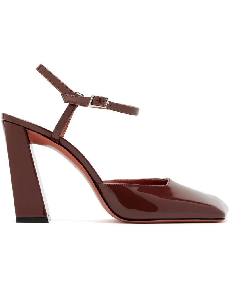 Amina Muaddi Charlotte Pumps 95mm - Braun Braun