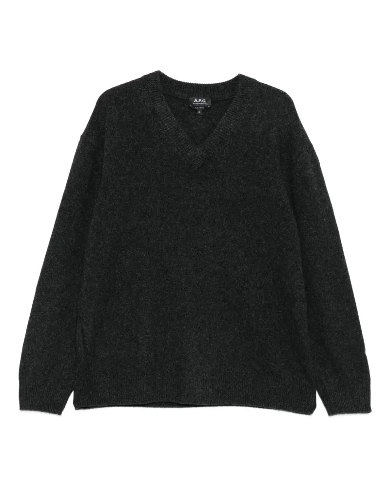 A.P.C. Pullover mit V-Ausschnitt - Grau Grau