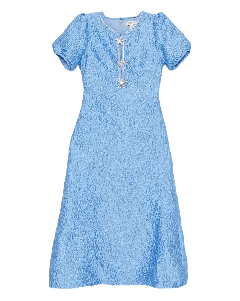 Sister Jane Dream Reef Jacquard-Midikleid - Blau Blau