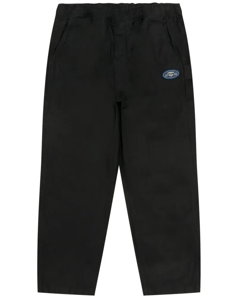 BAPE Hose mit Logo-Patch - Schwarz Schwarz