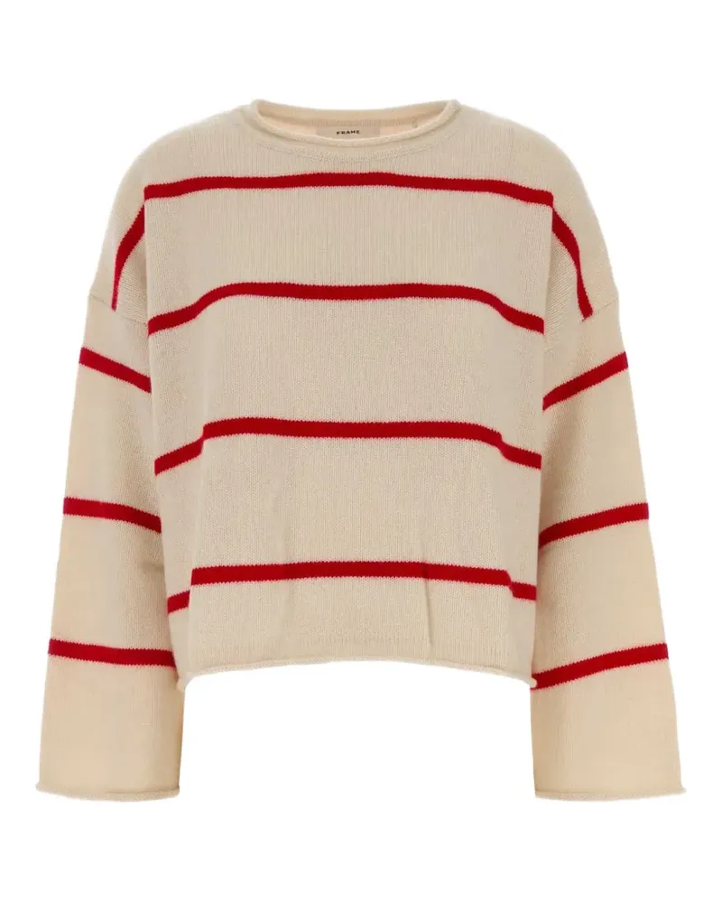 Frame Denim Gestreifter Pullover - Nude Nude