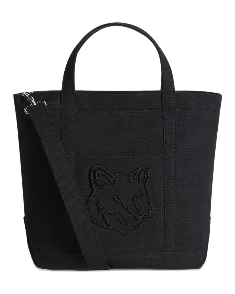 Kitsuné small Fox Head tote bag - Schwarz Schwarz