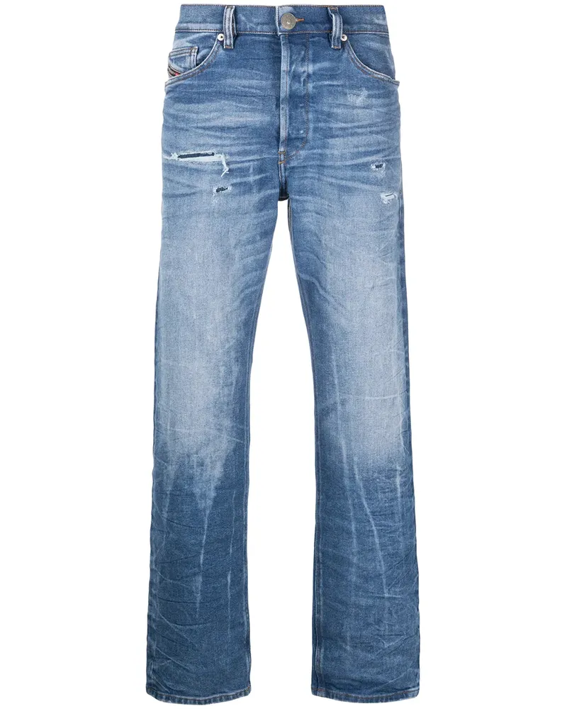 Diesel Gerade D-Macs 009MV Jeans - Blau Blau