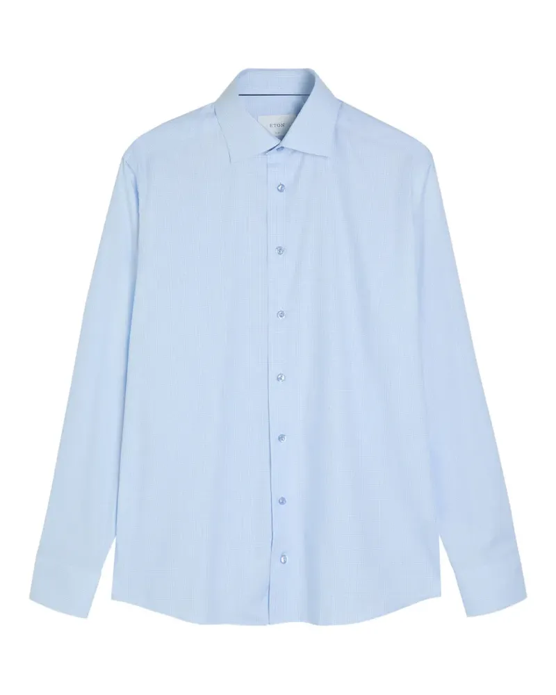Eton Gemustertes Hemd - Blau Blau