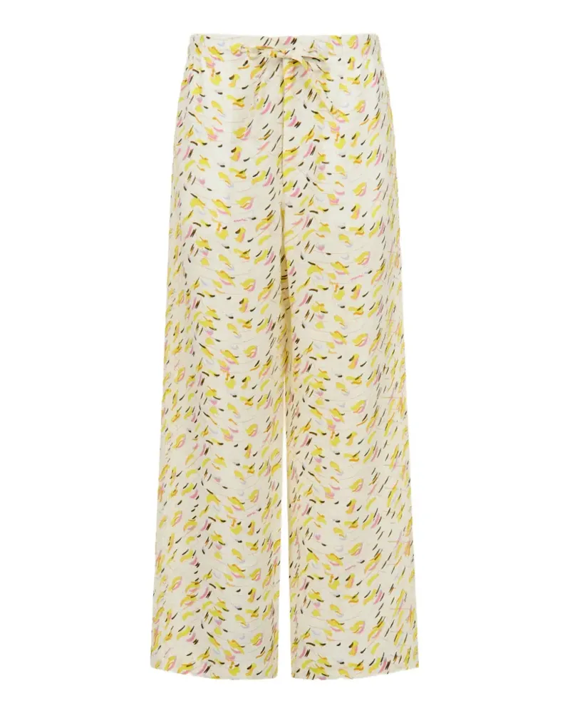 Marni Palazzohose mit abstraktem Print - Nude Nude